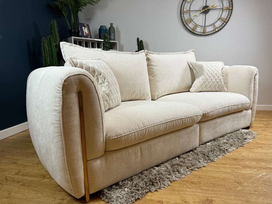 Empress Fabric 3 Seater - Texture Chenille Oyster - ( WA2 )