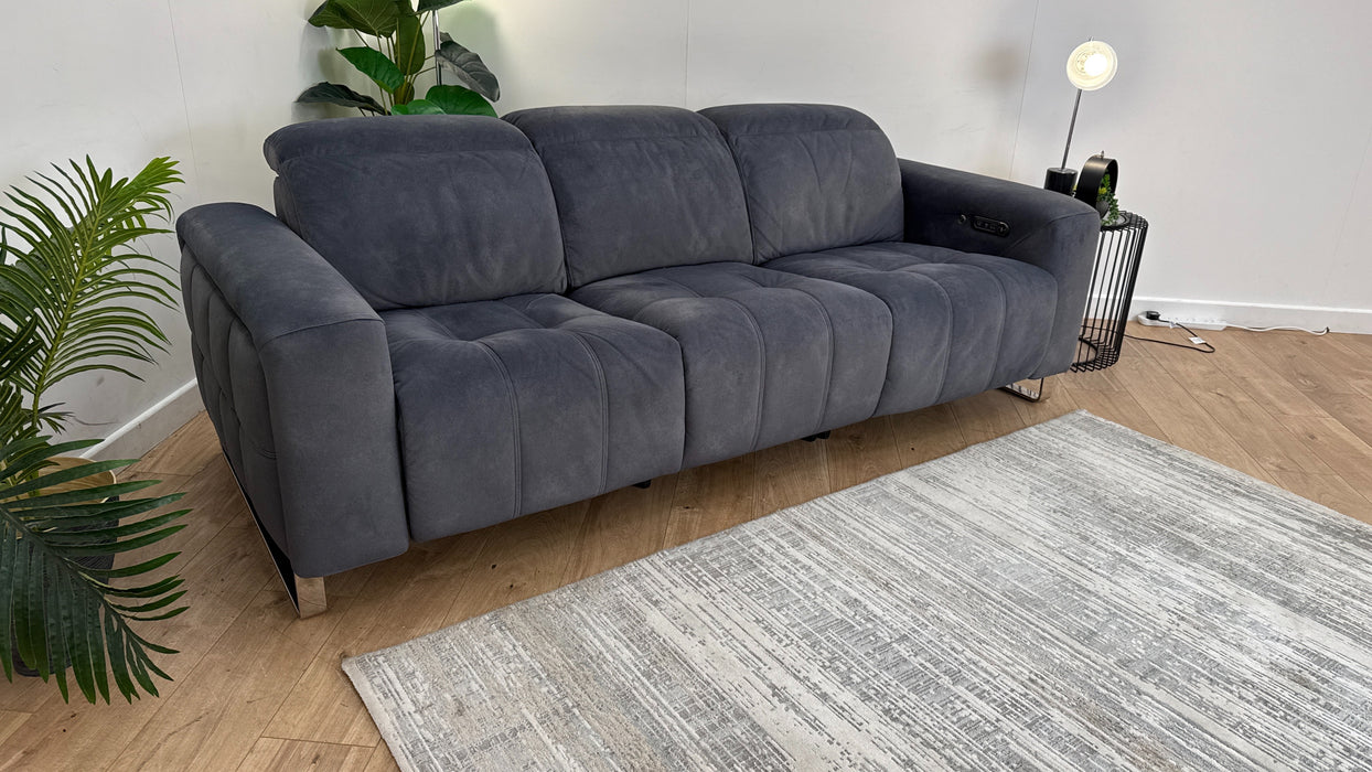 Sofology Marvella Fabric Recliner 3 Seater in Charcoal