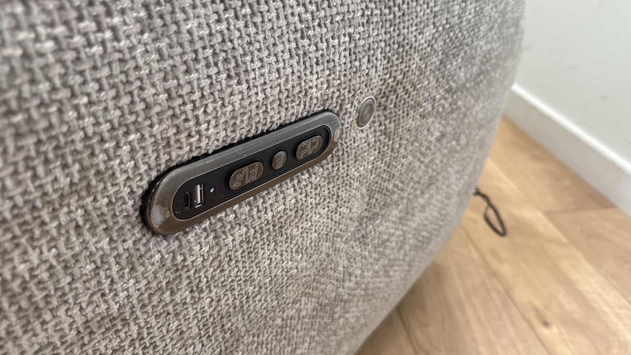 Sofology The Gracie 2 Seater Fabric Recliner Sofa in Hopsack Chenille Dove