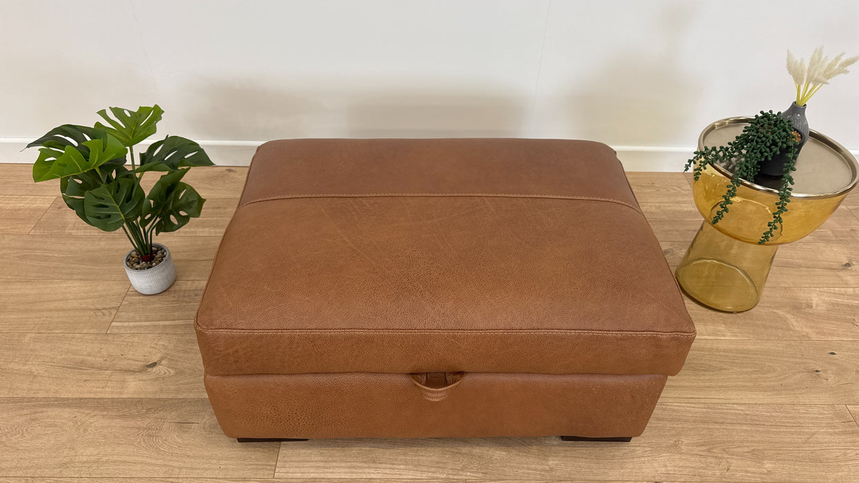 Mazzini Footstool - Storage - Apollo Tan