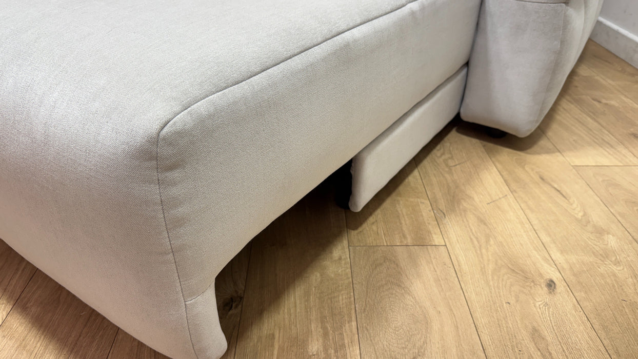 Sofology Sanctuary Fabric 3 Seater Double Power Chaise & Motion Back in Relaxed Chenille Stone