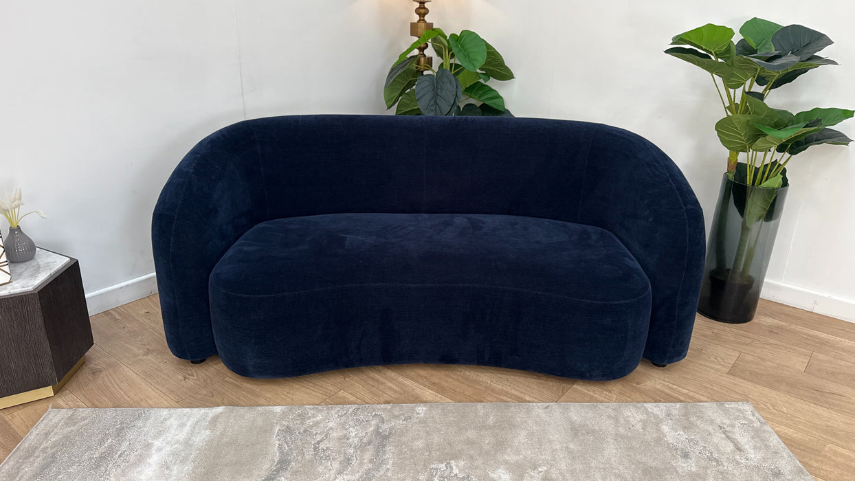 Sofology Dalston Fabric 3 Seater in Soft Chenille Navy Limited Edition