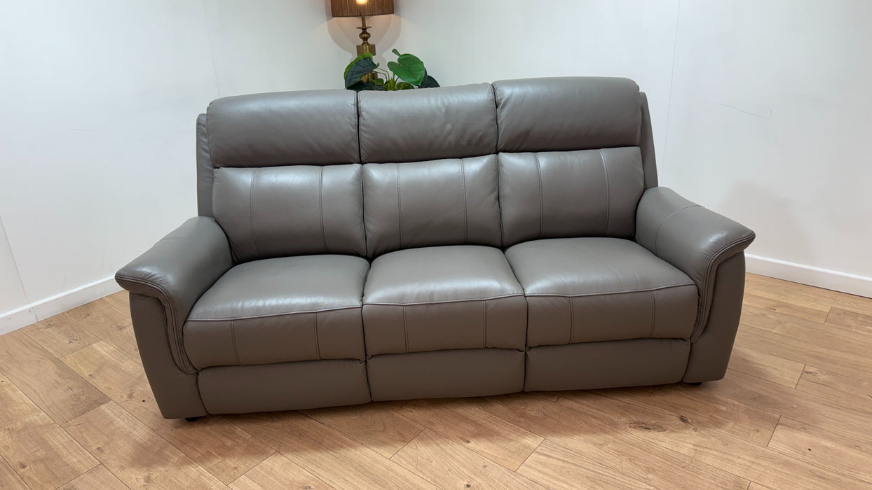 Sofology Bradie Leather 3 Seater in Trusty Embossed Elephant