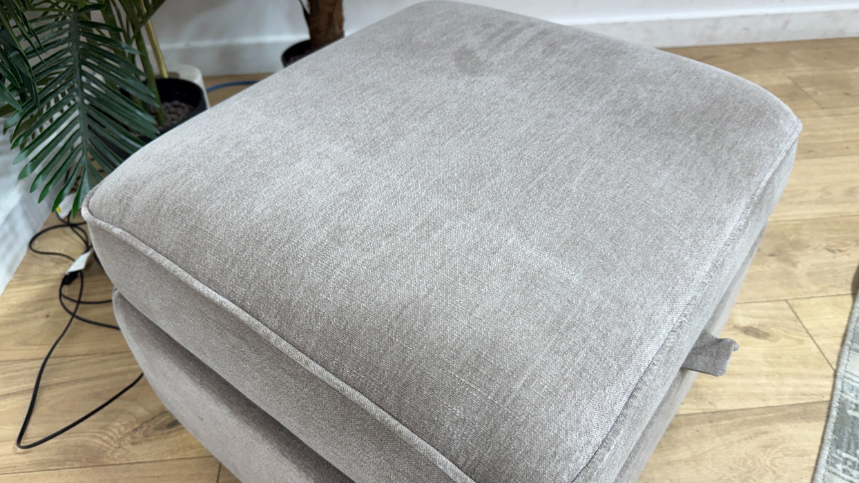 Sofology Remy Fabric Small Storage Footstool in Soft Chenille Wicker