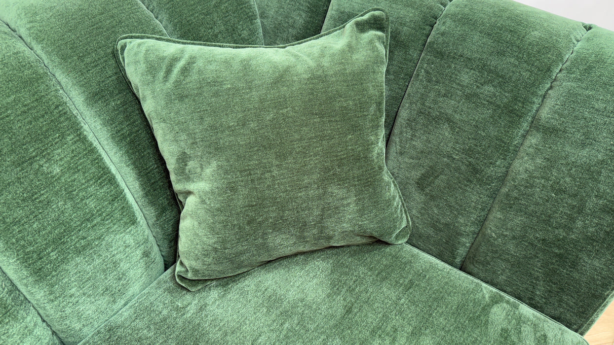 Sofology Downtown Fabric 3 Seater Sofabed Zoned Memory Foam Mattress in Soft Chenille Moss