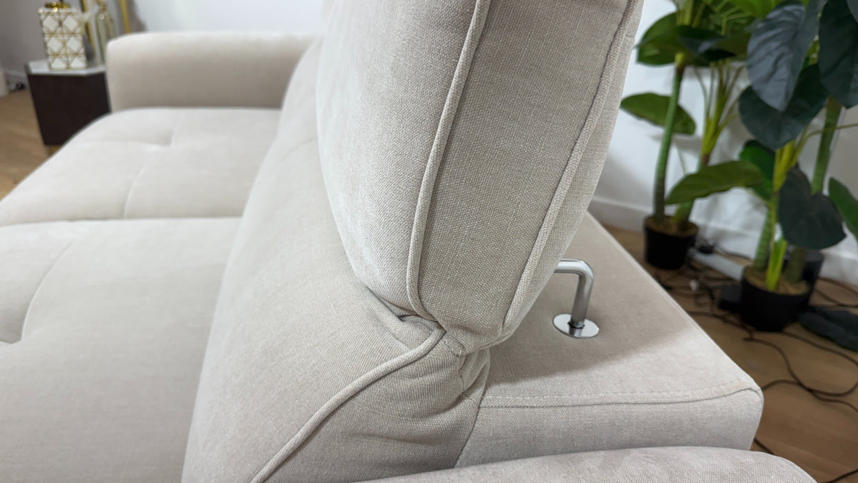Sofology Riviera Fabric 3 Seater Motion Chaise in Relaxed Chenille Cotton
