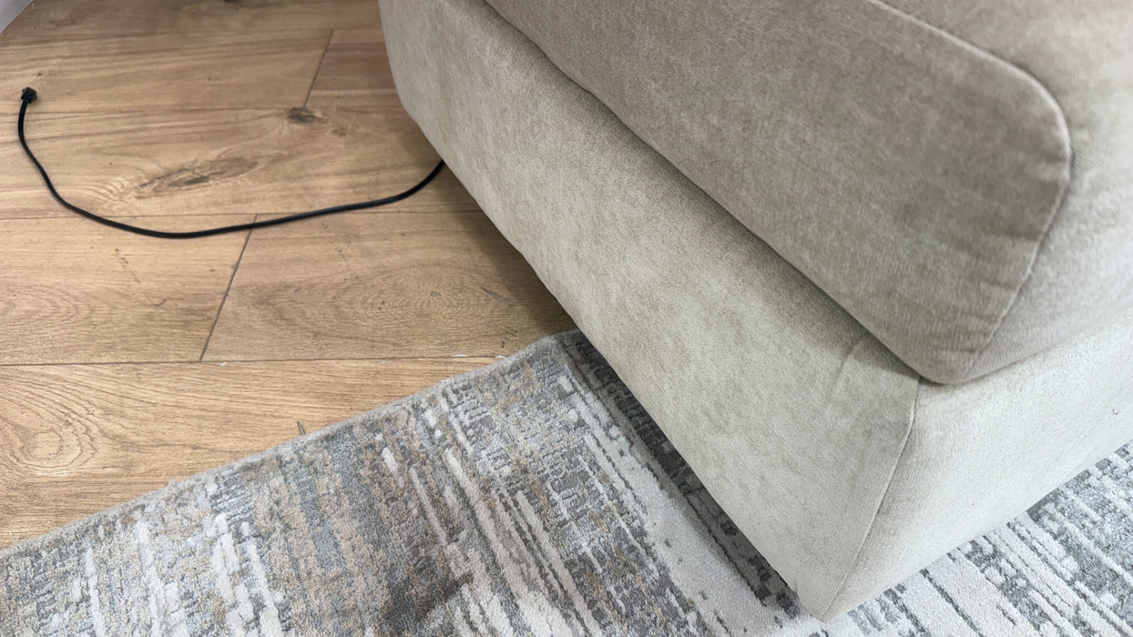 Sofology Haven Fabric Storage Footstool in Vintage Chenille Natural