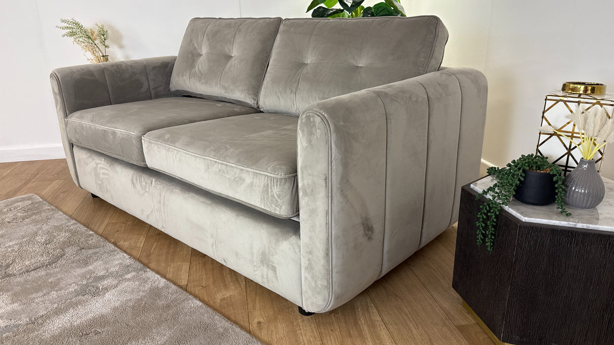 Sofology Islington Fabric 3 Seater Hypnos Deluxe Sofa Bed in Sleek Mink