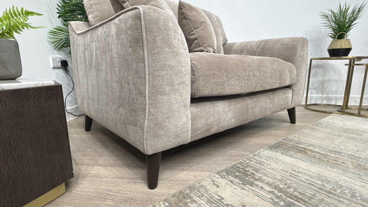 Sofology Mayfair Fabric Loveseat Foam Seat in Soft Chenille Wicker