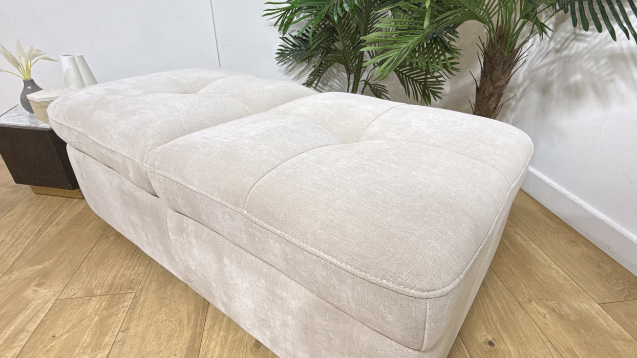 Sofology Riviera Fabric Dual Footstool in Chenille Cotton