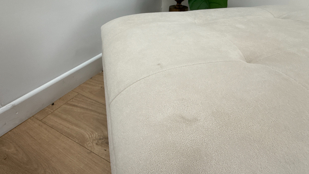 Sofology The Ascot Fabric Storage Footstool in Soft Sherpa Natural