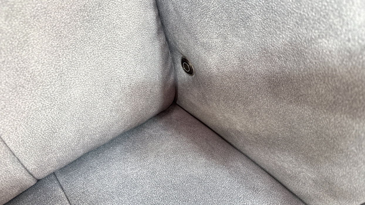 Sofology Lumiere Fabric 4 Seater Chaise Power Recliner/Headrest in Lifestyle Flecked Charcoal