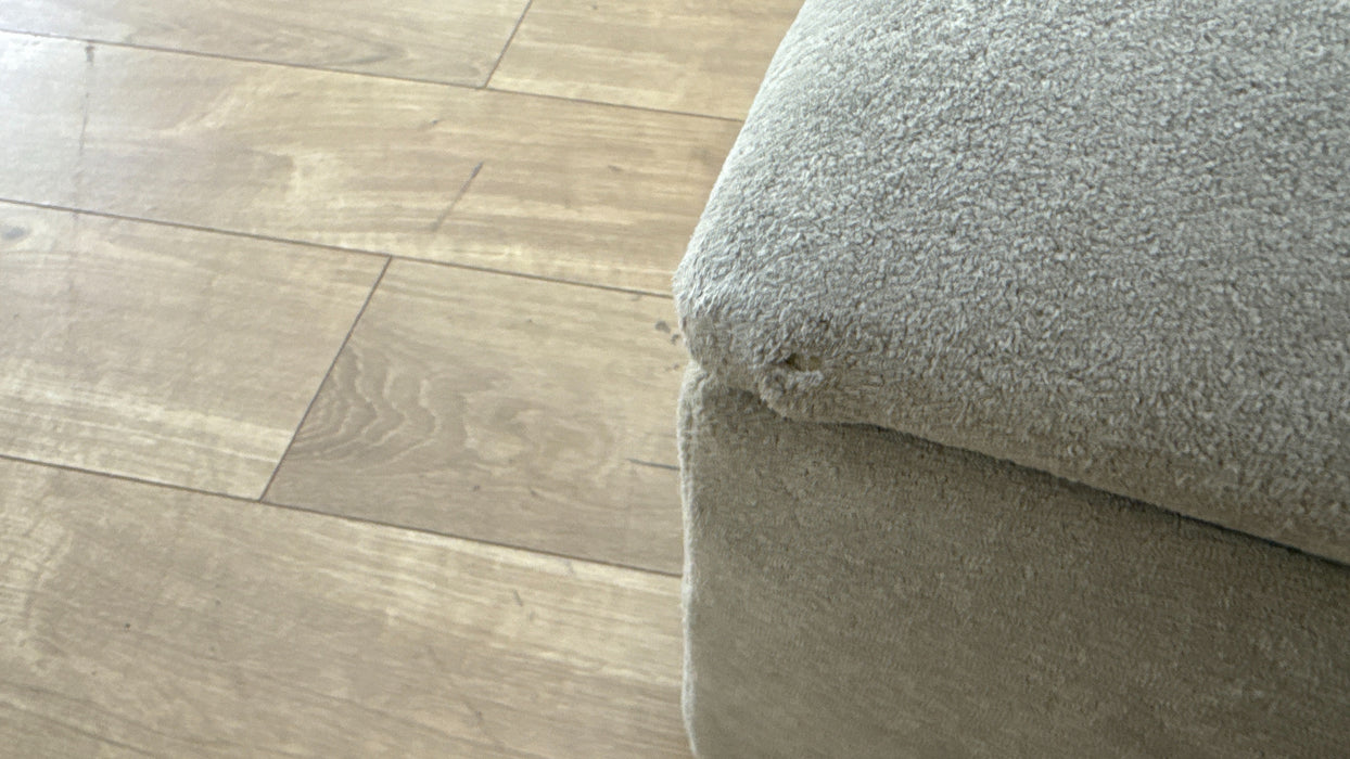 Sofology Ascot Fabric Storage Footstool in Soft Sherpa Stone