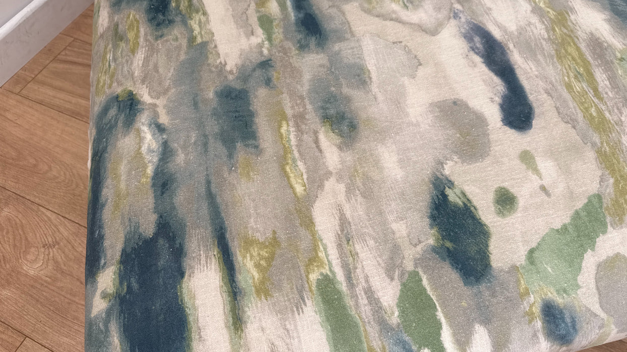 Sofology The Essence Fabric Footstool in Oasis Teal All Over