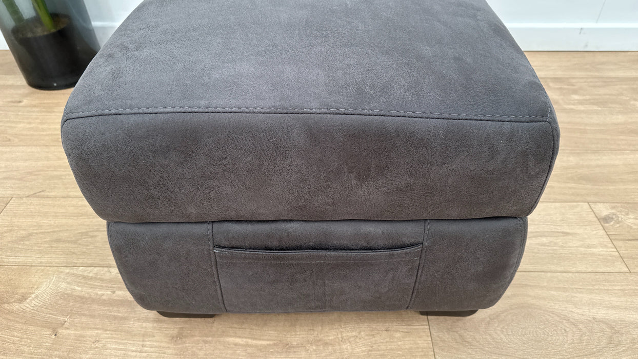 DFS The View Fabric Storage Footstool in Charcoal