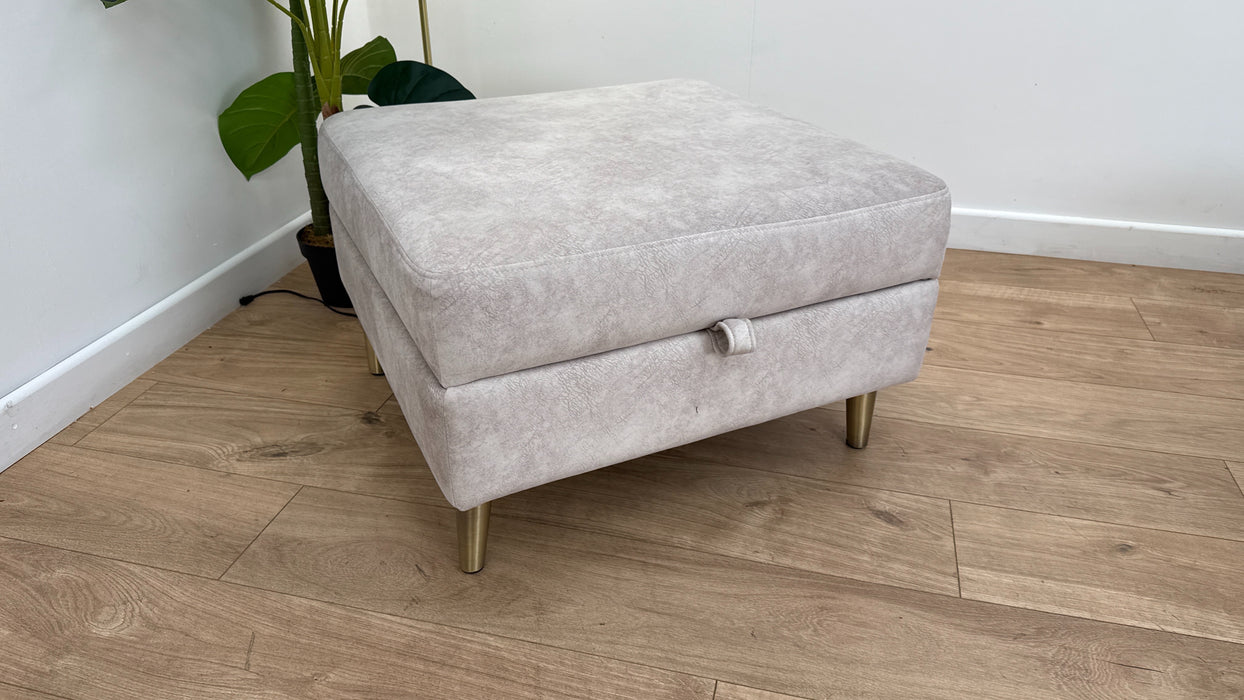 Sofology The Hackney Fabric Storage Footstool Memory Foam in Lifestyle Dapple Marble