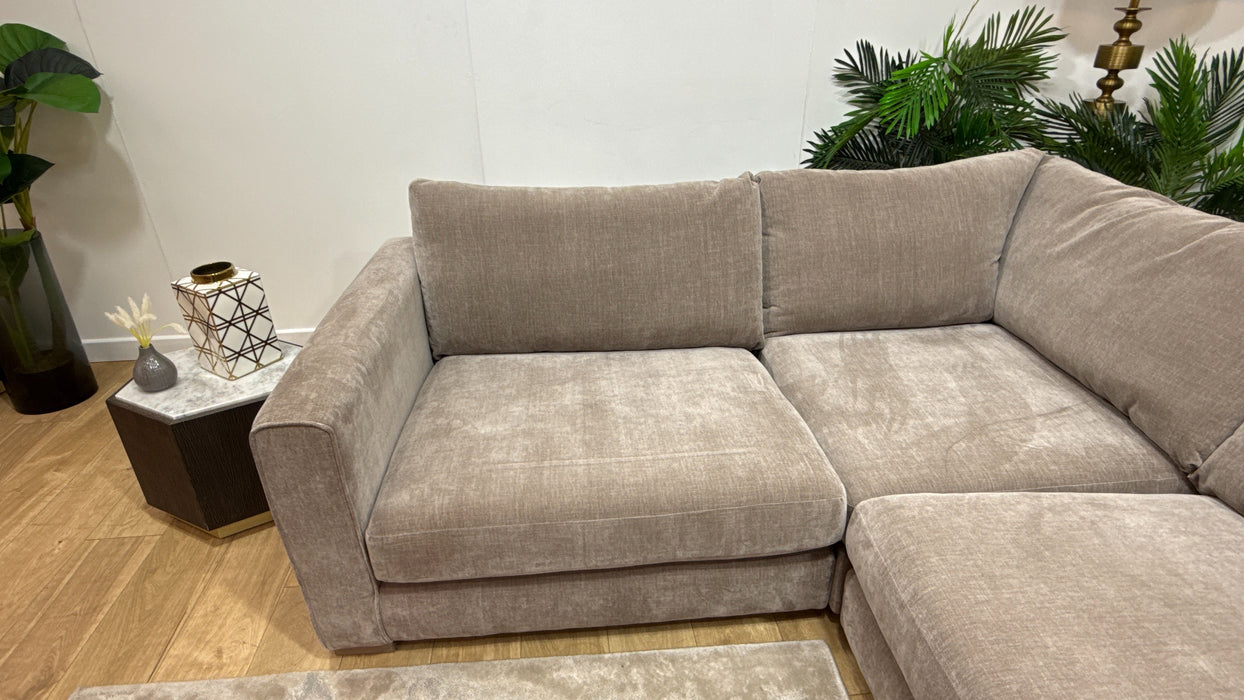 Sofology Majestica Fabric 1 Corner 1 in Soft-Chenille Wicker