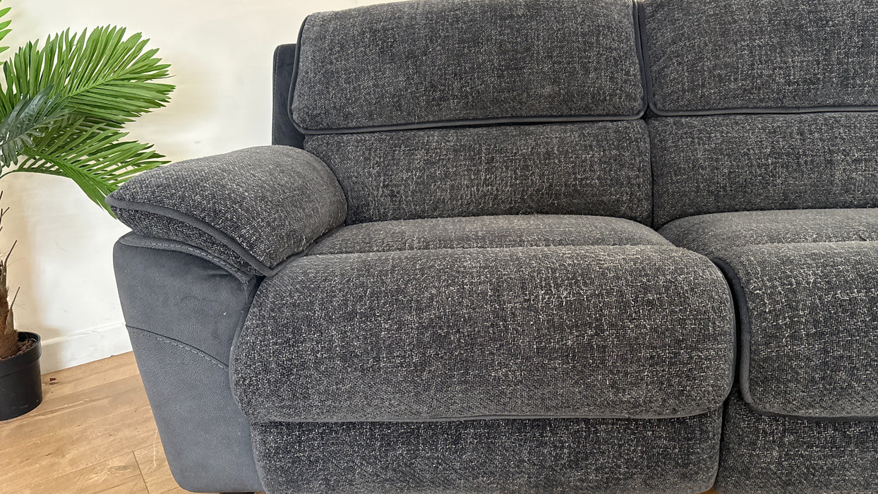 DFS 3 Seater Fabric Sofa in Charcoal Mix