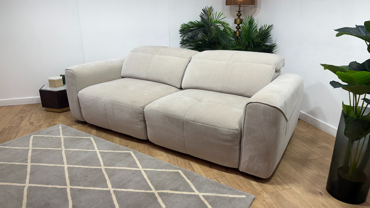 Sofology Riviera Fabric 3 Seater Motion Chaise in Relaxed Chenille Cotton