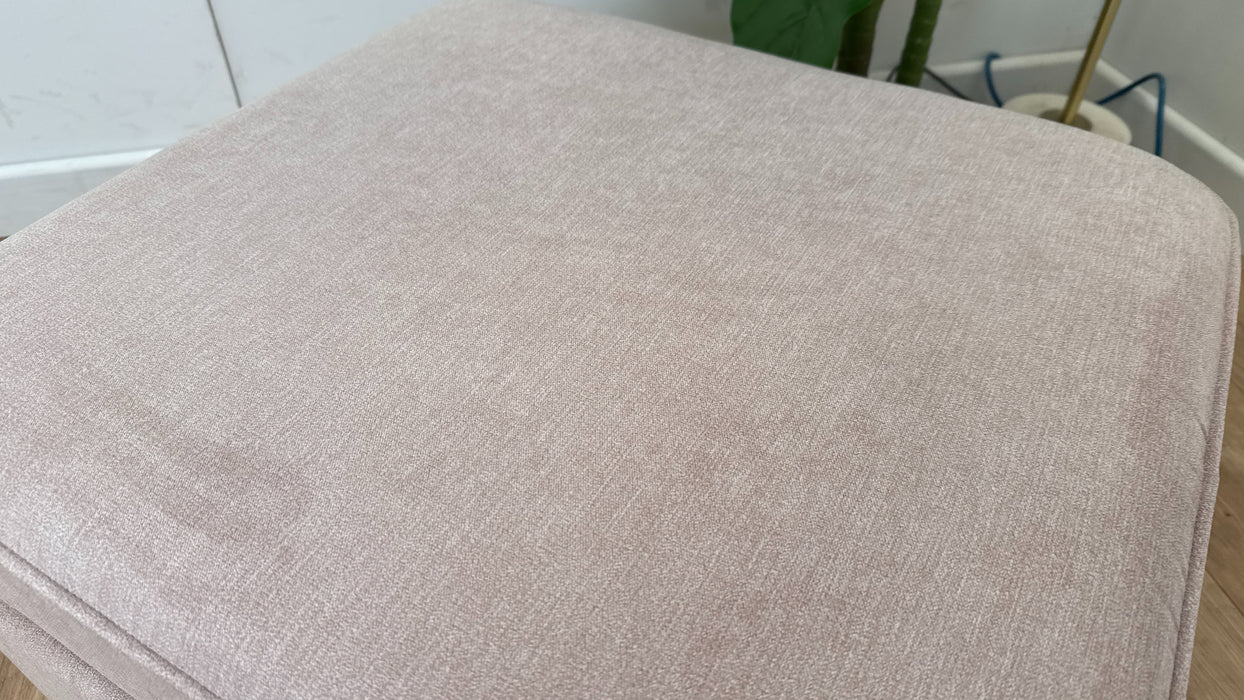 DFS The Saxton Fabric Footstool in Plaza Old Rose