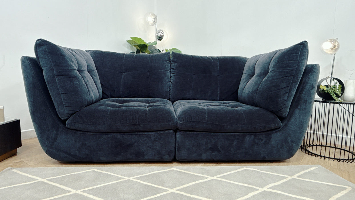 Sofology Cocoon Fabric 3 Seater in Relaxed Chenille Ink