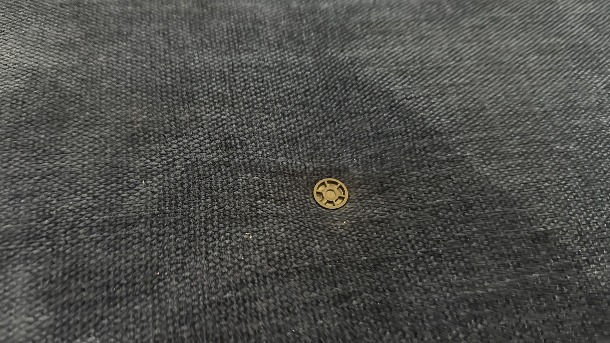 Sofology Cricket Fabric Footstool in Smooth Textured Chenille Navy