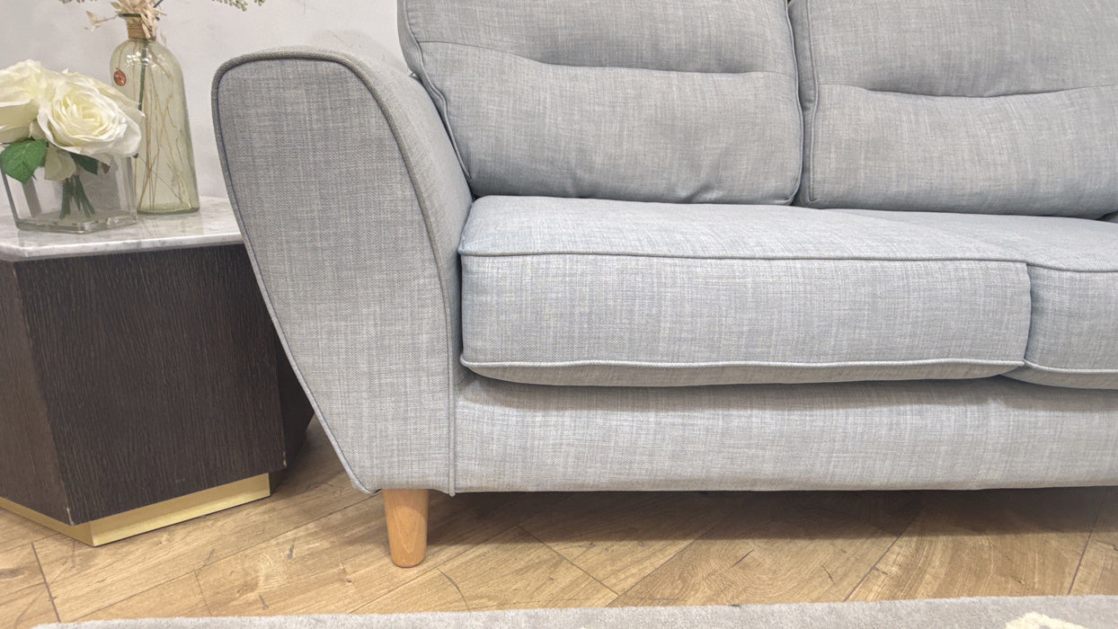 Sofology Hetty Fabric 2 Seater Full Back in Linoso Silver