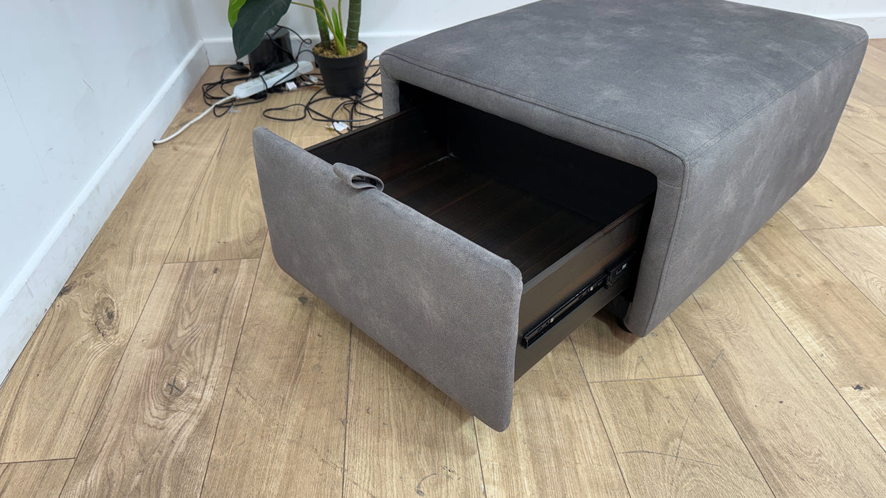 Sofology Premiere Fabric Designer Storage Footstool in Lifestyle Flecked Mocha