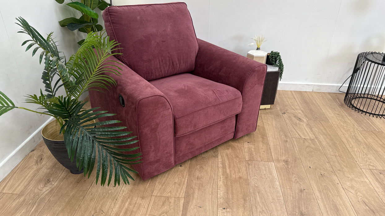 DFS Orka Reclining Fabric Chair in Wine