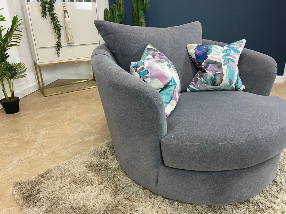 Tallulah Swivel Chair Nordic Grey Fabric (WA2)