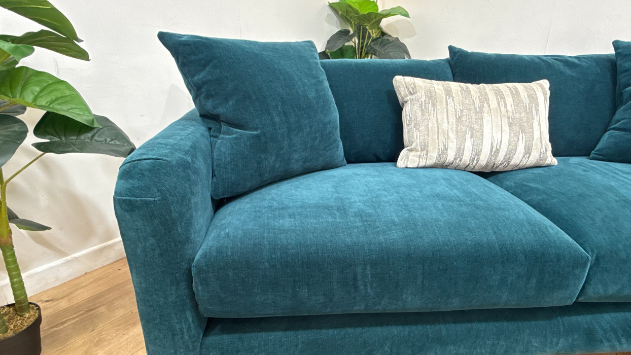Sofology Midland Hill Fabric 4 Seater in Chamonix Teal/Falletto Silver Mix
