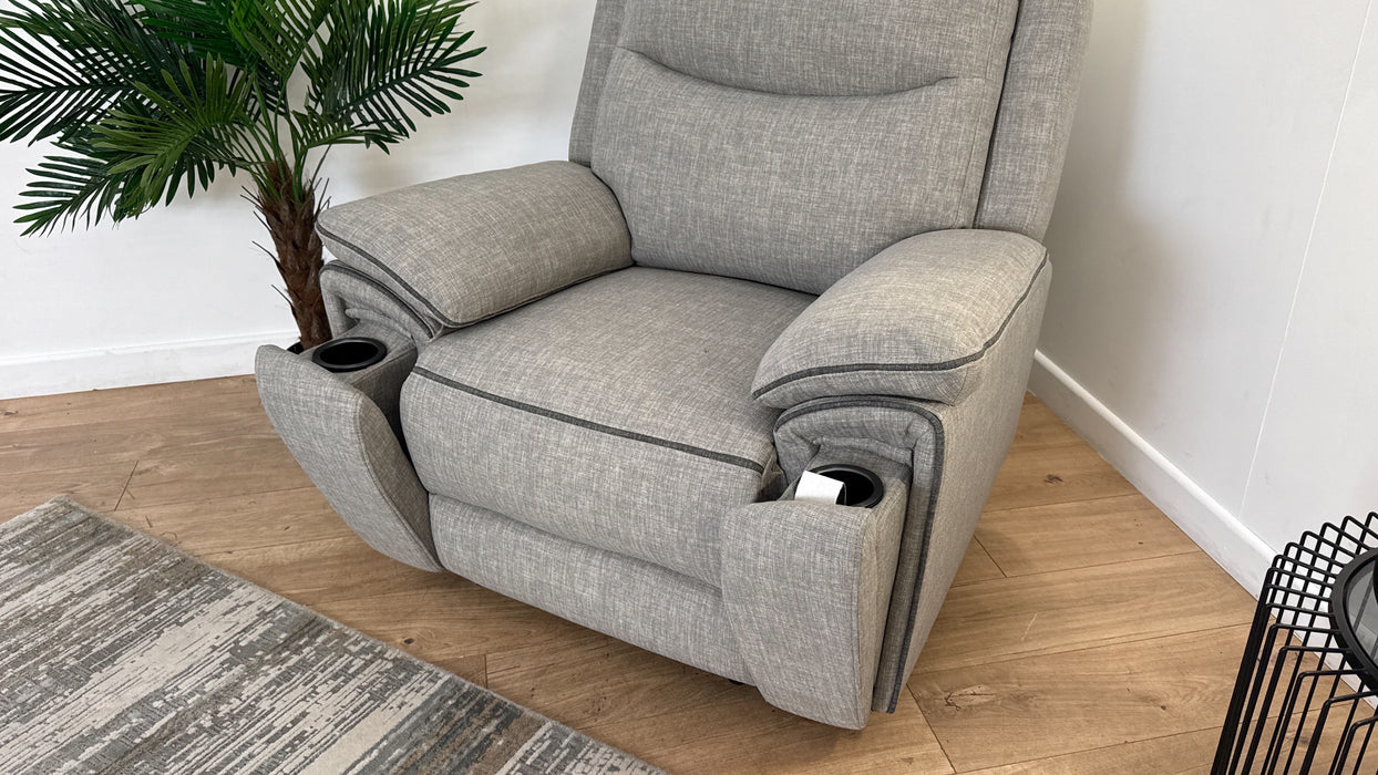 DFS Trek Frabric Reclining Chair in Grey