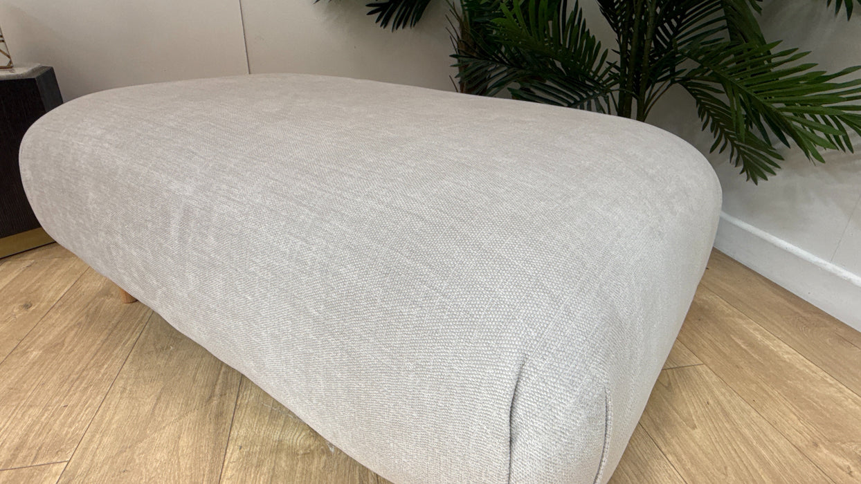 DFS The Carlisle Fabric Footstool in Plain Cream