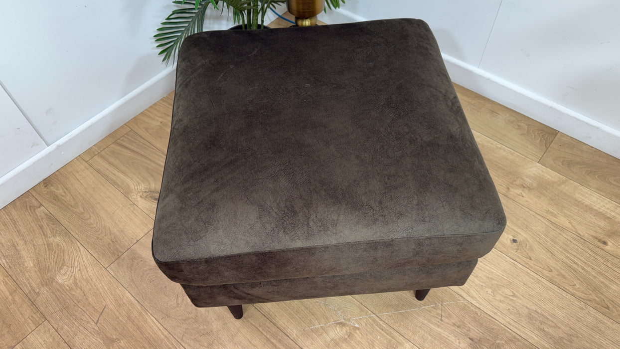 Sofology Hackney Fabric Memory Foam Footstool in Lifestyle Dapple Olive Green