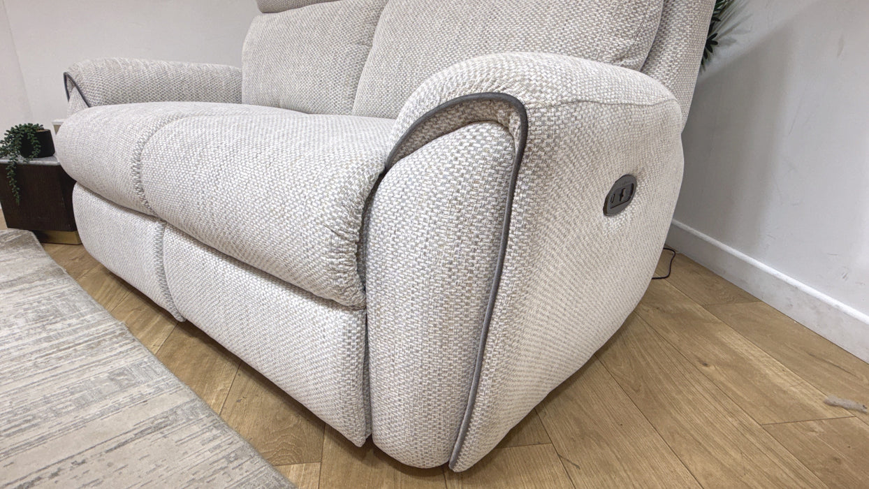 DFS Pittsburgh Fabric 2 Seater Power Recliner in Sky