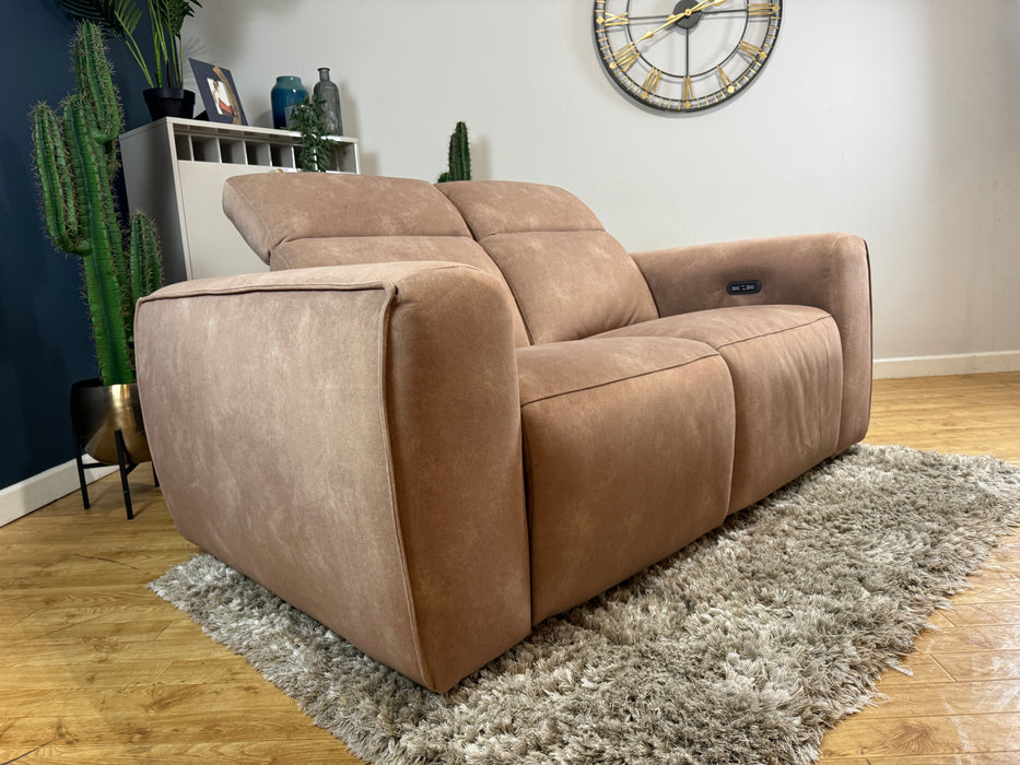 Bohemia Fabric 2 Seater - Power Recliner Power Headrest - Dexter Sand (WA2)