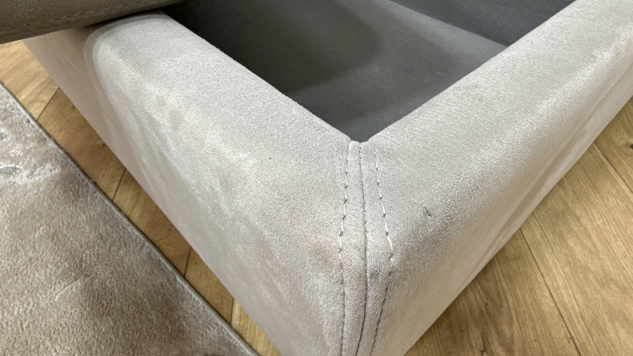Sofology Illinois Fabric Designer Footstool in Toronto Grey