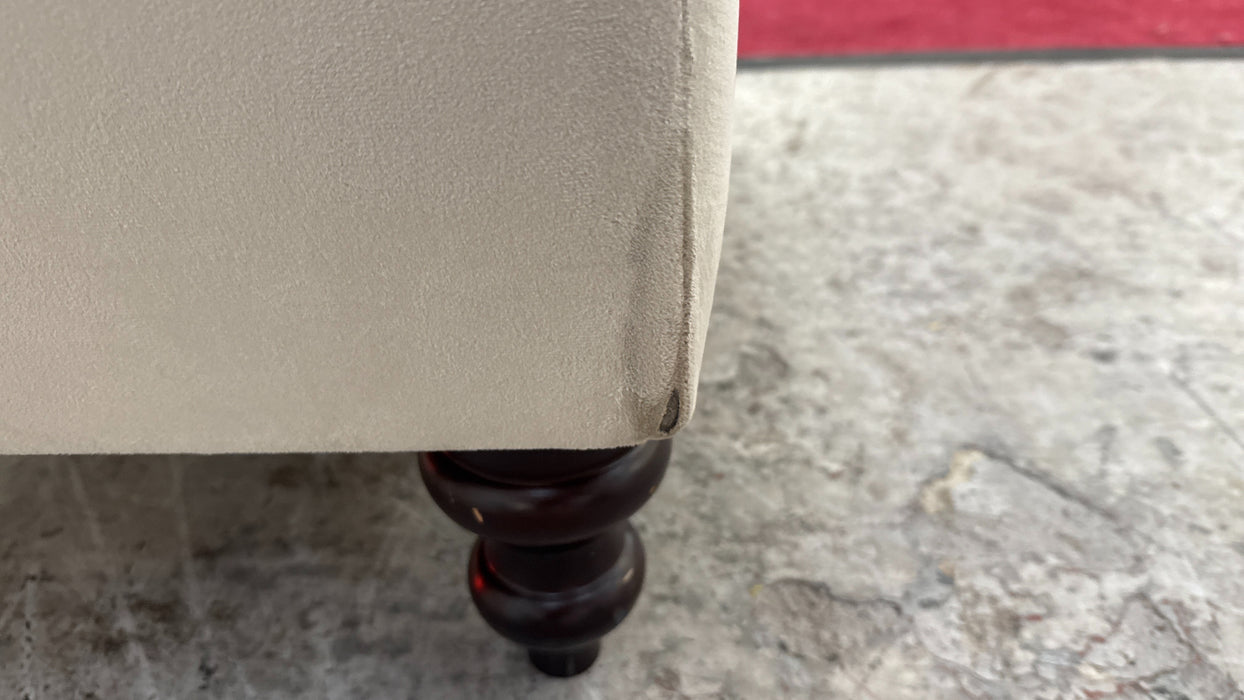 Sofology Kensington Fabric Wing Chair in Matt Velvet Milk