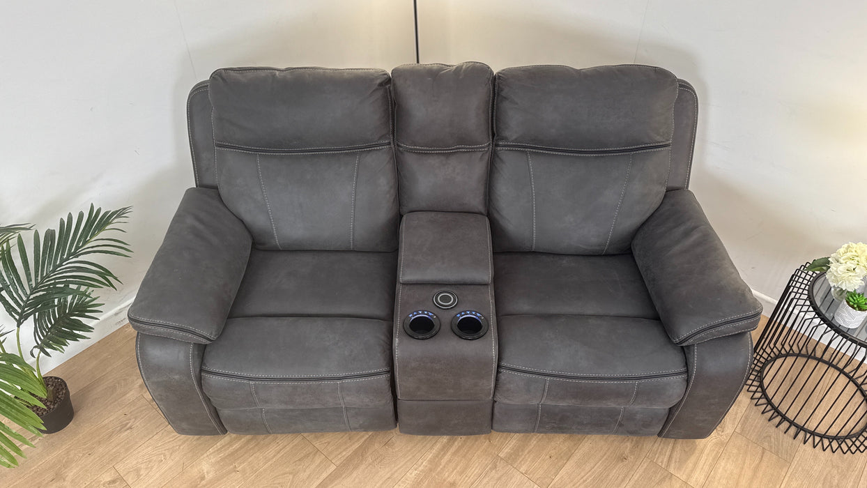 Vinson 2 Seater Smart Console Fabric Power Recliner