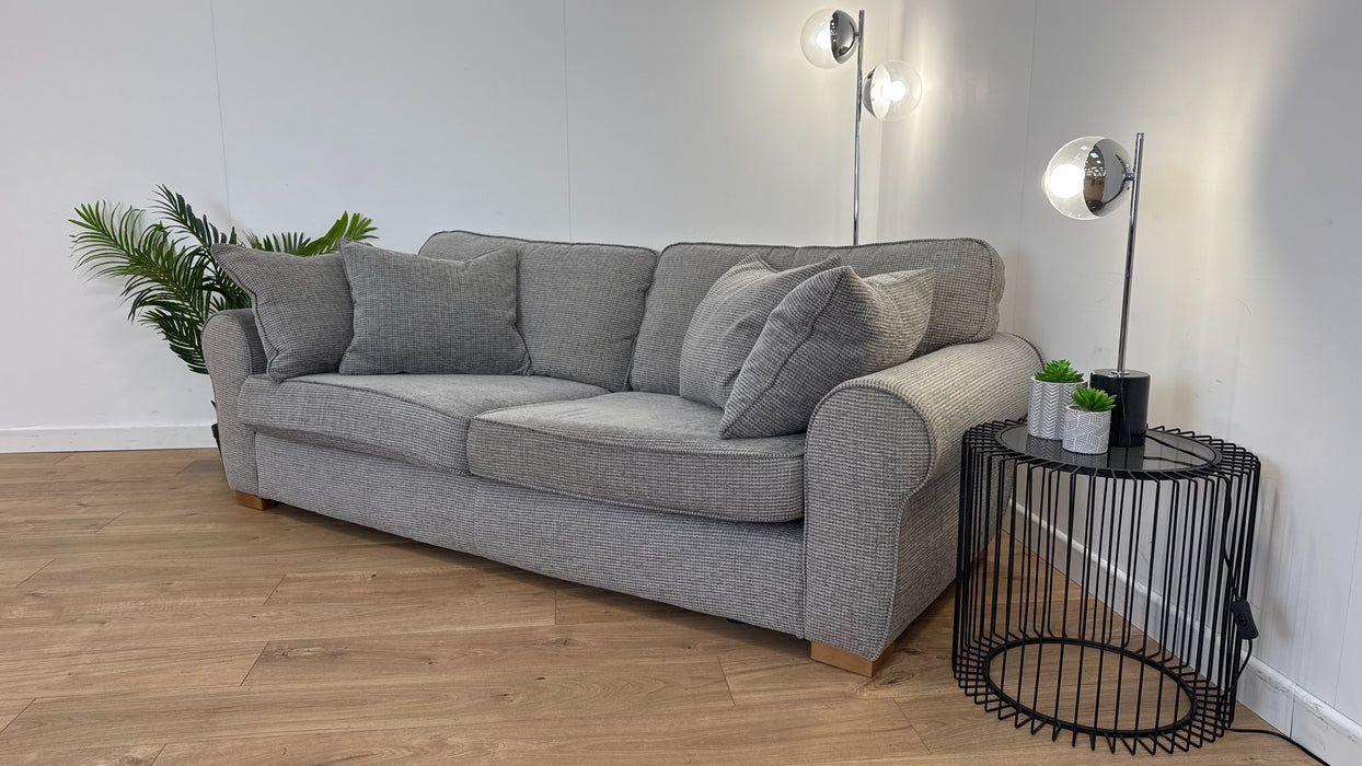 Nimbus 3 Seater - Fabric Sofa - Padstow Grey/ Coral Mix