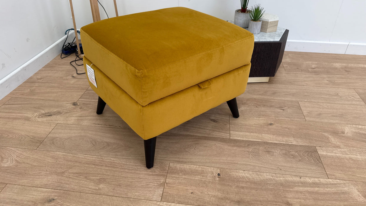 Somerford Fabric Footstool - Stella Butterscotch