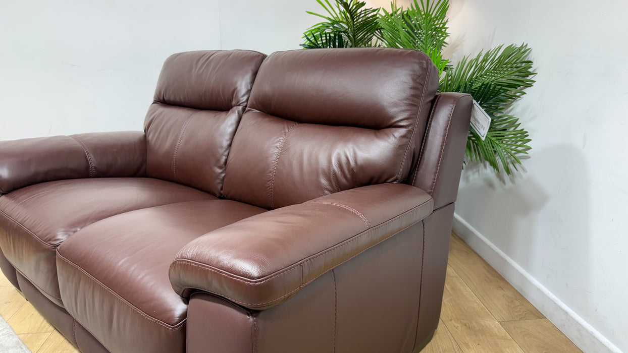 DFS Tristan 2 Seater Sofa in Leather Chestnut