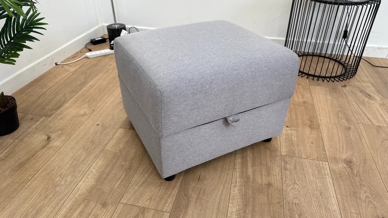 Layla  - Fabric Footstool  - Grey