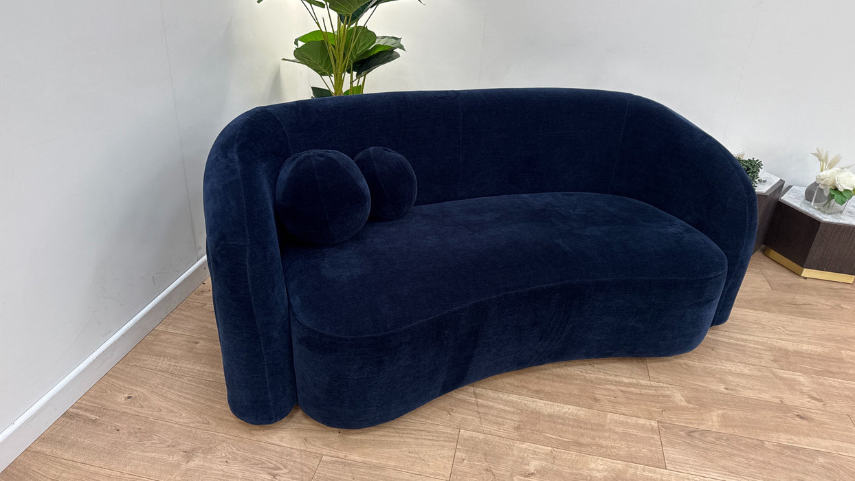 Sofology The Dalston 3 Seater Sofa in Soft Chenille Navy Limited Edition