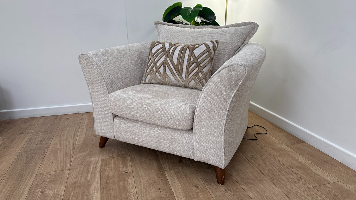 Sofology Scintillate Fabric Chair in Basketweave Chenille Olive