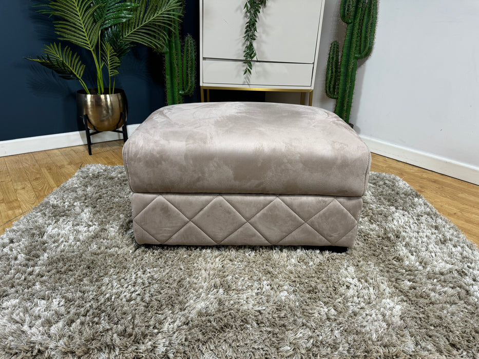 Mason Fabric Designer Footstool Tara Nutmeg (WA2)