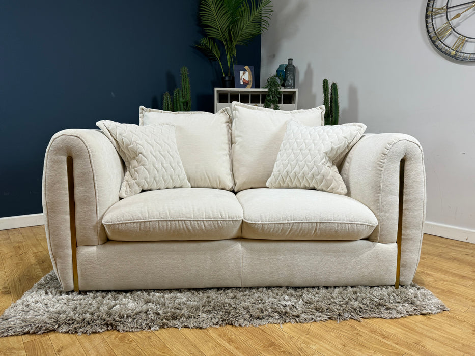 Empress Fabric 2 Seater - Texture Chenille Oyster - ( WA2 )