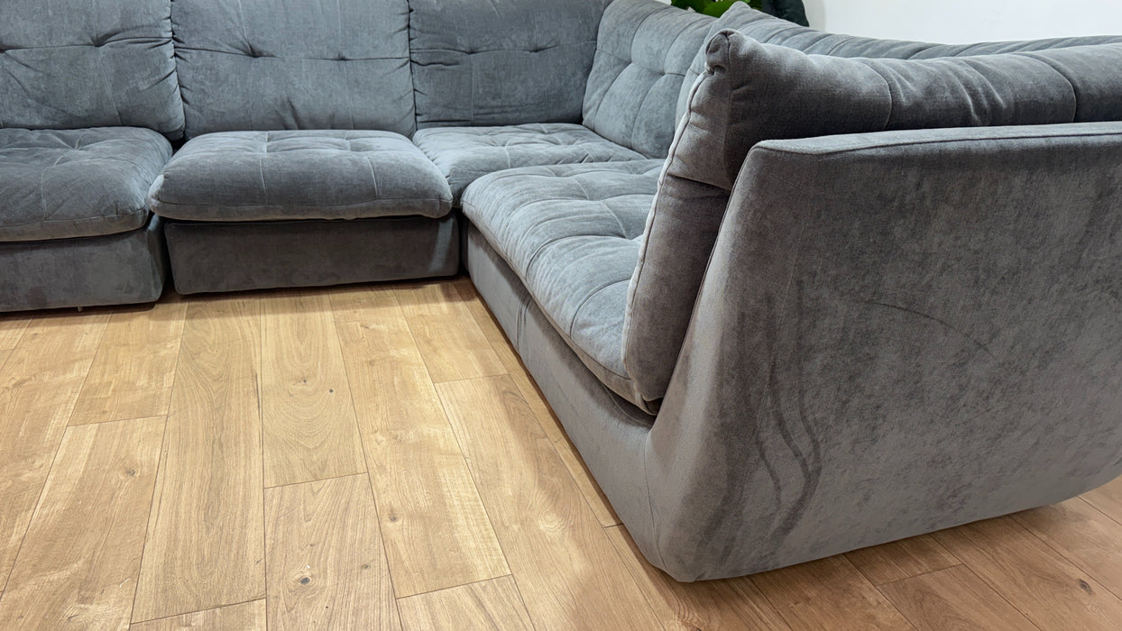 Sofology Cocoon Fabric 3 Corner 2 in Relaxed Chenille Charcoal