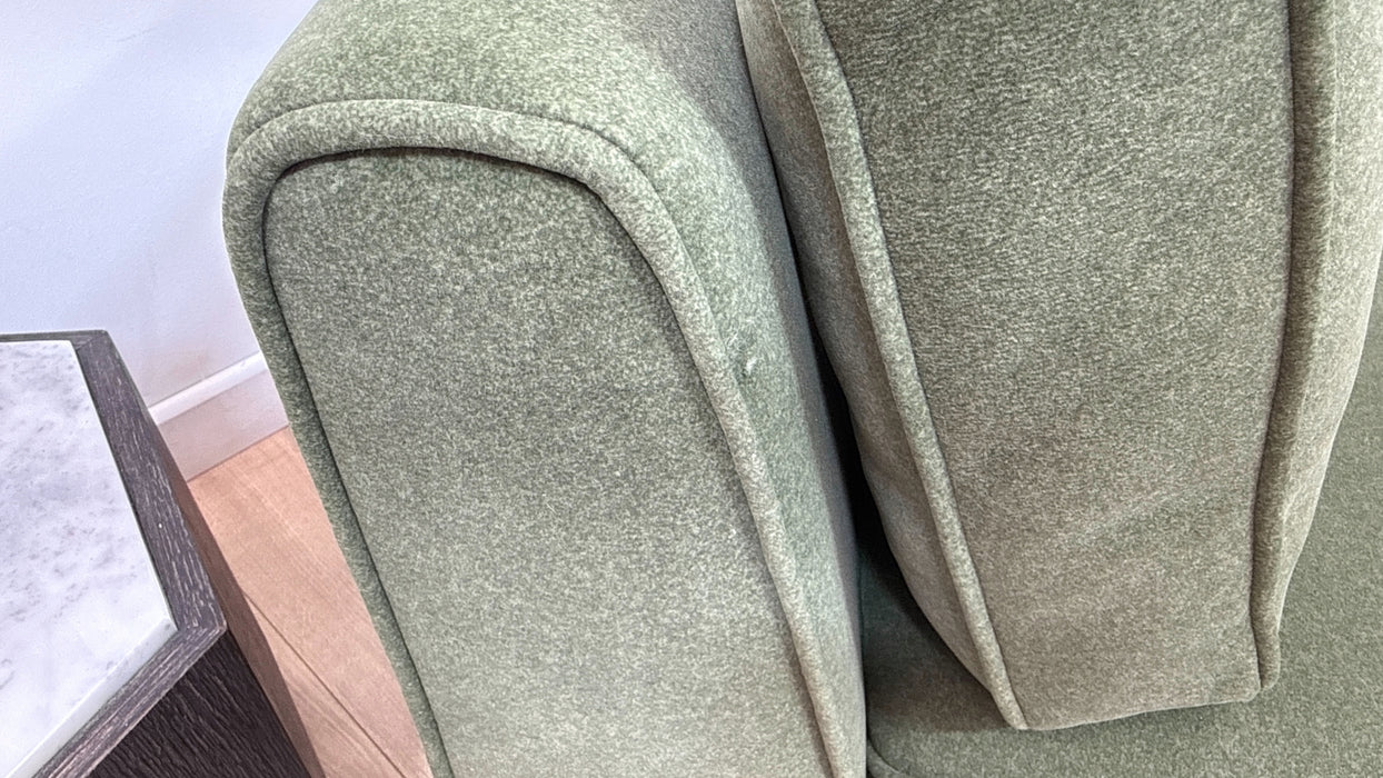 Sofology Cricket Fabric 4 Seater Split in Lifestyle Smooth Fabric Moss