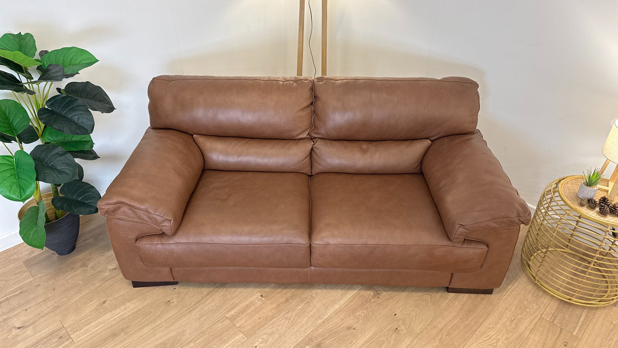 Santino 2 Seater - Leather Sofa - Apollo Espresso